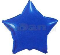 Balón foliový 45 cm  Hvězda modrá - Fóliové