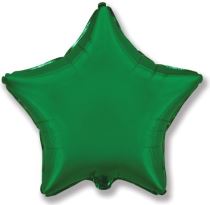 Balón foliový 45 cm  Hvězda zelená - Klobouky, helmy, čepice