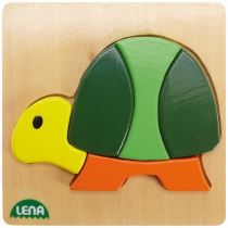 Dřevěné puzzle, želva - Dřevěné hračky pro nejmenší