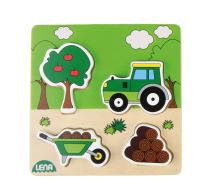 Dřevěné puzzle, traktor - Dřevěné hračky pro nejmenší