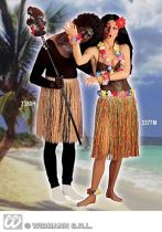 Havajská sukně barevná - šíře v pase 60-90 cm (elastická guma) - Hawaii - Klobouky, helmy, čepice