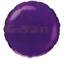 Balón foliový 45 cm Kulatý  fialový - Fóliové