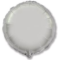 Balón foliový 45 cm Kulatý  stříbrný - Balónky