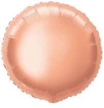 Balón foliový 45 cm Kulatý - růžovo zlatá - Rose gold - Masky, škrabošky, brýle