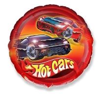 Balón foliový 45 cm Auta - Hot Cars - Disney licence