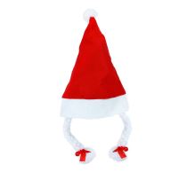 Čepice vánoční s copy - Santa claus - vánoce - Vousy, kníry, kotlety, bradky