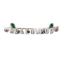 Girlanda nápis HOLLYWOOD - 135 cm - VIP filmová / Hollywood párty