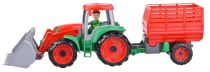 TRUXX Traktor s přívěsem na seno, ozdobný kartón - WORXX