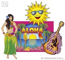 Dekorace sada havajská - Hawaii 4ks - Čelenky, věnce, spony, šperky