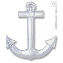 Dekorace Kotva - námořník - stříbrná- 50 cm - Námořnická párty