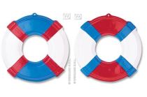 Dekorace Záchranné kolo - námořník - červené/modré 46 cm - Klobouky, helmy, čepice