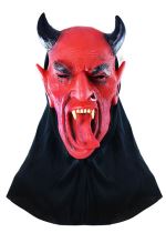 Maska čert s jazykem - 29 x 24 cm - Vánoce - Horrorová párty