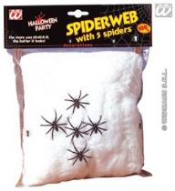 Pavučina 100 g + 5 pavouků - Halloween - Čelenky, věnce, spony, šperky