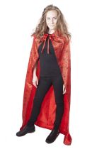 karnevalový kostým - plášť červený čarodějnice - čaroděj - Halloween - Kostýmy dámské