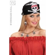 Šátek pirátský lebky 55x55 cm - Pirátská párty
