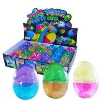 Hmota tvarovací 2 barvy ve vejci - Sliz / Slime - Dětská narozeninová párty