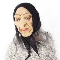 Maska čarodějnice - HALLOWEEN - 22 x 26 x 60 cm - Paruky dospělí