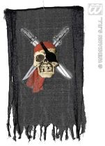 Vlajka pirátská lebka zkřížené hnáty - Pirátská párty