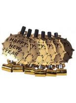 Frkačky Happy New Year zlaté 6ks - Silvestr - Robby Bubble