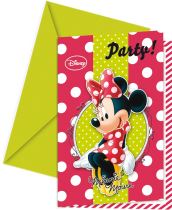 Pozvánky myška MINNIE Fashion - 6 ks - Mickey - Minnie mouse - licence