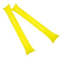 Bang Bang  tyče pro fanoušky žluté - Párty doplňky