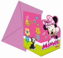 Pozvánky myška Minnie Happy Helpers - 6 ks - Balónky