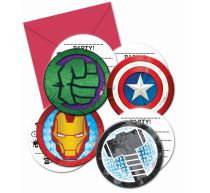 Pozvánky s obálkami AVENGERS, 6 ks - Avengers - licence