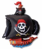 Balón foliový Piráti - pirátská loď - lebka - 45 cm - Balónky