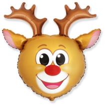 Balón foliový Sob - Vánoce - 70 cm - Nosy, uši, zuby, řasy