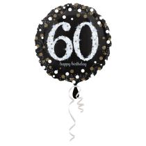 Balón foliový 60 let - Happy birthday - narozeniny - 43 cm - Fóliové