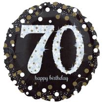 Balón foliový 70 let - Happy birthday - narozeniny - 43 cm - Papírové