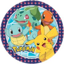 Papírové talíře Pokémon - 23 cm - 8 ks - Narozeniny