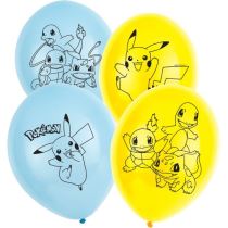 Latexové balónky Pokémon - 28 cm - 6 ks - Narozeniny