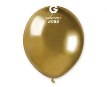 Balónek chromovaný  MINI - 13 cm - lesklý zlatý - 1ks - Latex