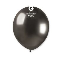 Balónek chromovaný  MINI - 13 cm - lesklý  vesmírně šedý - 1ks - Balónky