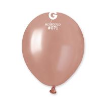 Balónek latexový MINI - 13 cm – Růžovo zlatý - Rose gold - 1 ks - Latex