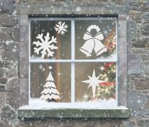 Sada šablon na umělý sníh - 8 ks - Vánoce - Vánoční dekorace