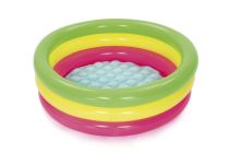 Nafukovací bazén barevný - 3 komory - 70 x 24 cm - Léto, voda, pláž