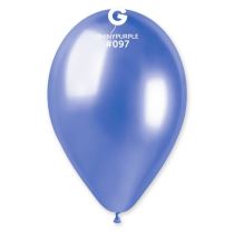 Balónek chromovaný 1 KS  lesklý fialový - průměr 33 cm - Latex