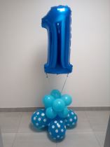DEKORACE z balónků MODRÁ - 1. NAROZENINY KLUK - Happy birthday - Příslušenství