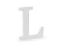 Dřevěné písmeno "L" - bílé, 16 x 20 cm - Svatby