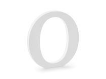 Dřevěné písmeno "O" - bílé - 19,5 x 20,5 cm - Oslavy