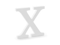 Dřevěné písmeno "X" - bílé, 19,5 x 19 cm - Rozlučka se svobodou