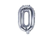 Balón foliový písmeno "O", 35cm, STŘÍBRNÝ (NELZE PLNIT HELIEM) - Balónky
