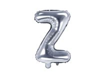 Balón foliový písmeno "Z", 35cm, STŘÍBRNÝ (NELZE PLNIT HELIEM) - Balónky