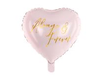 Balónek foliový Always & Forever 45 cm, světle růžový - Balónky