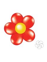Spojovací klip na balónky květina - 6 ks - Balónky