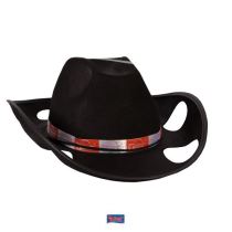 Kovbojský klobouk na pivo černý - Rozlučka se svobodou - Kostýmy pro kluky
