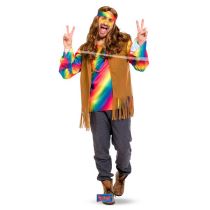 Kostým Hipisák, M/L (46-50) - Hippies - Masky, škrabošky, brýle