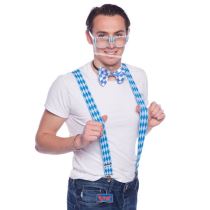 Sada bavorák Oktoberfest (kšandy -šle,brýle,motýlek) - 3 ks - Karnevalové kostýmy pro dospělé